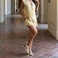 A.C.G. Los Angeles - Linnen Stripe Paper Bag Detail Shorts & Vest Set