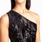 Nicole Miller - Sequin One Shoulder Selina Dress