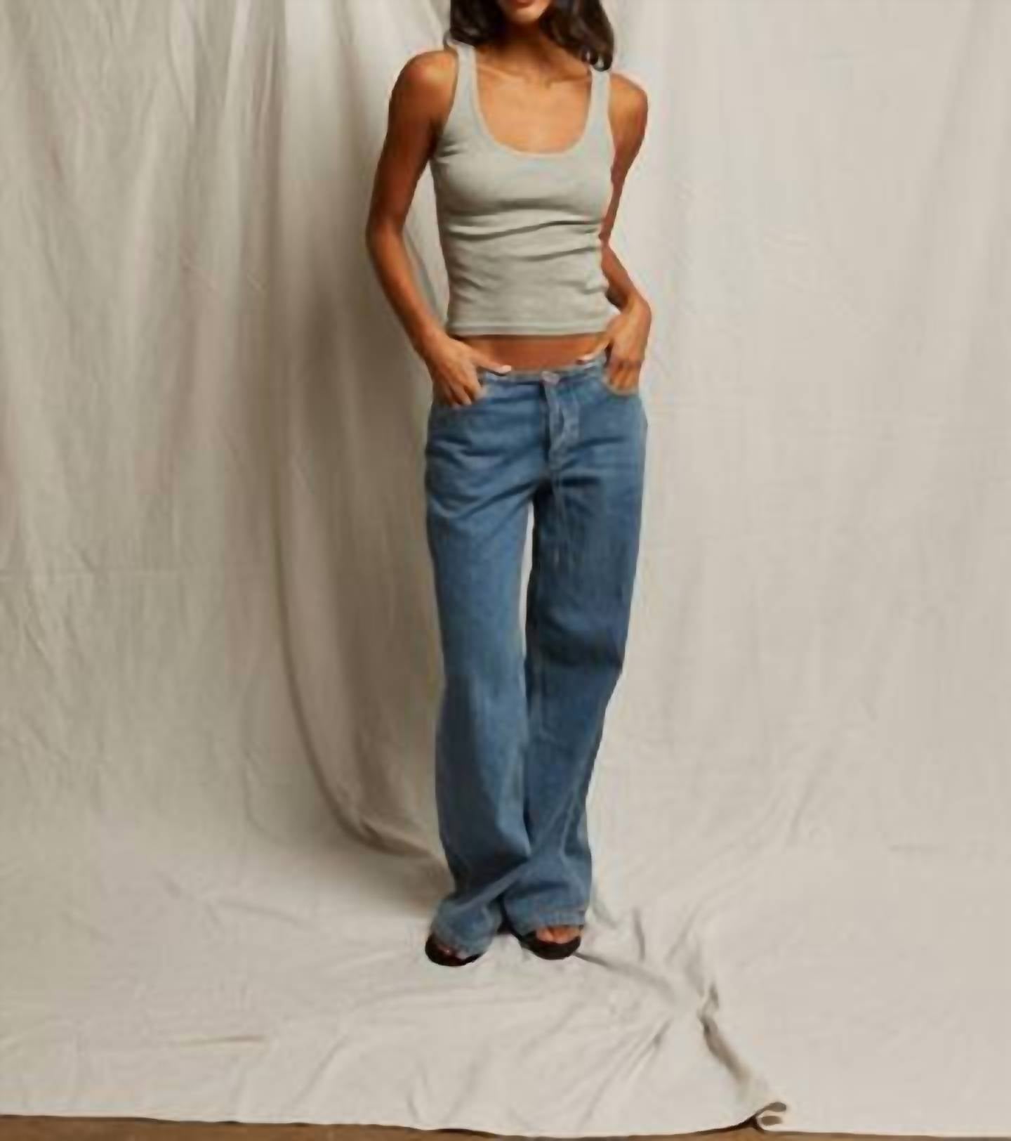 Perfectwhitetee - Mia Fine Variegated Rib Tank