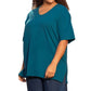 On The Plus Side - Plus Size Jersey V-neck Short Sleeve Tee