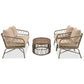 Bohemia-Inspired 4-Person Outdoor Seating Group With Removable Cushions