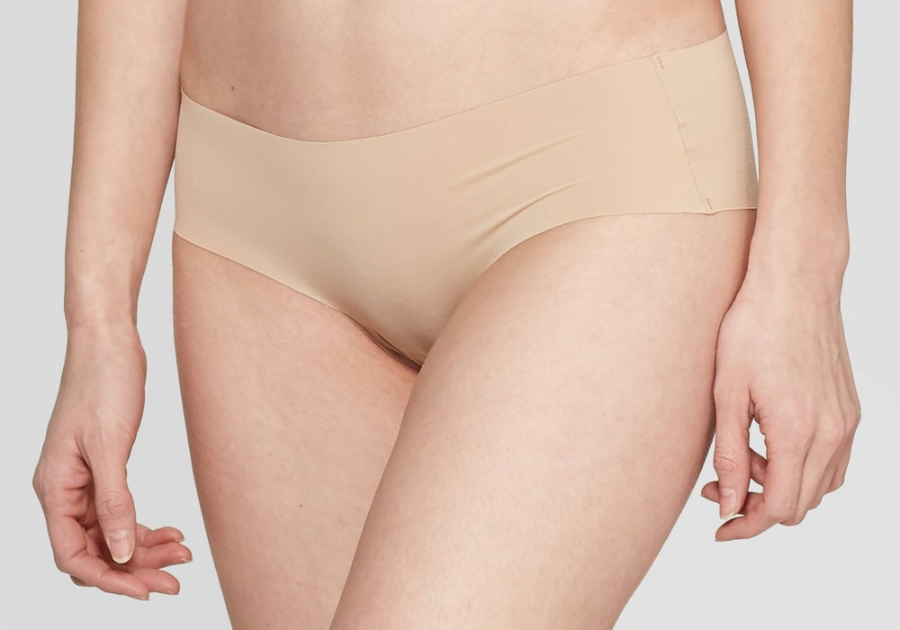 Auden Women's Invisible Edge Cheeky Underwear in Pearl Tan Size L