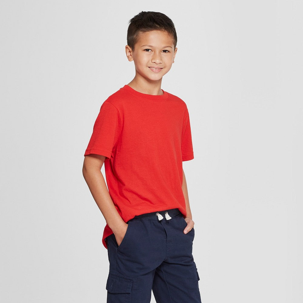 Boys' Short Sleeve T-Shirt - Cat & Jack™ Red S