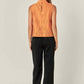 2.7 August Apparel - Burnout Pleated Sleeveless Top