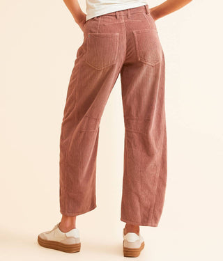 Free People - Good Luck Mid-rise Corduroy Barrel Pants