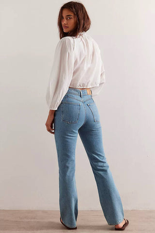 Free People - Xena Slim Straight Jeans