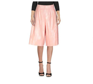 M Missoni - Faux Leather Vynil Cropped Wide Leg Shorts