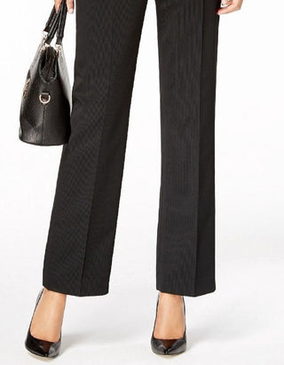 Le Suit Women's Pinstriped Dress Pants Black Size 10