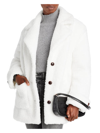 AQUA Women's Ivory Pocketed Long Sleeve Jacket Size Small