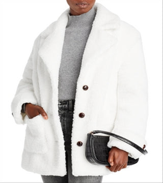 AQUA Women's Ivory Pocketed Long Sleeve Jacket Size Small