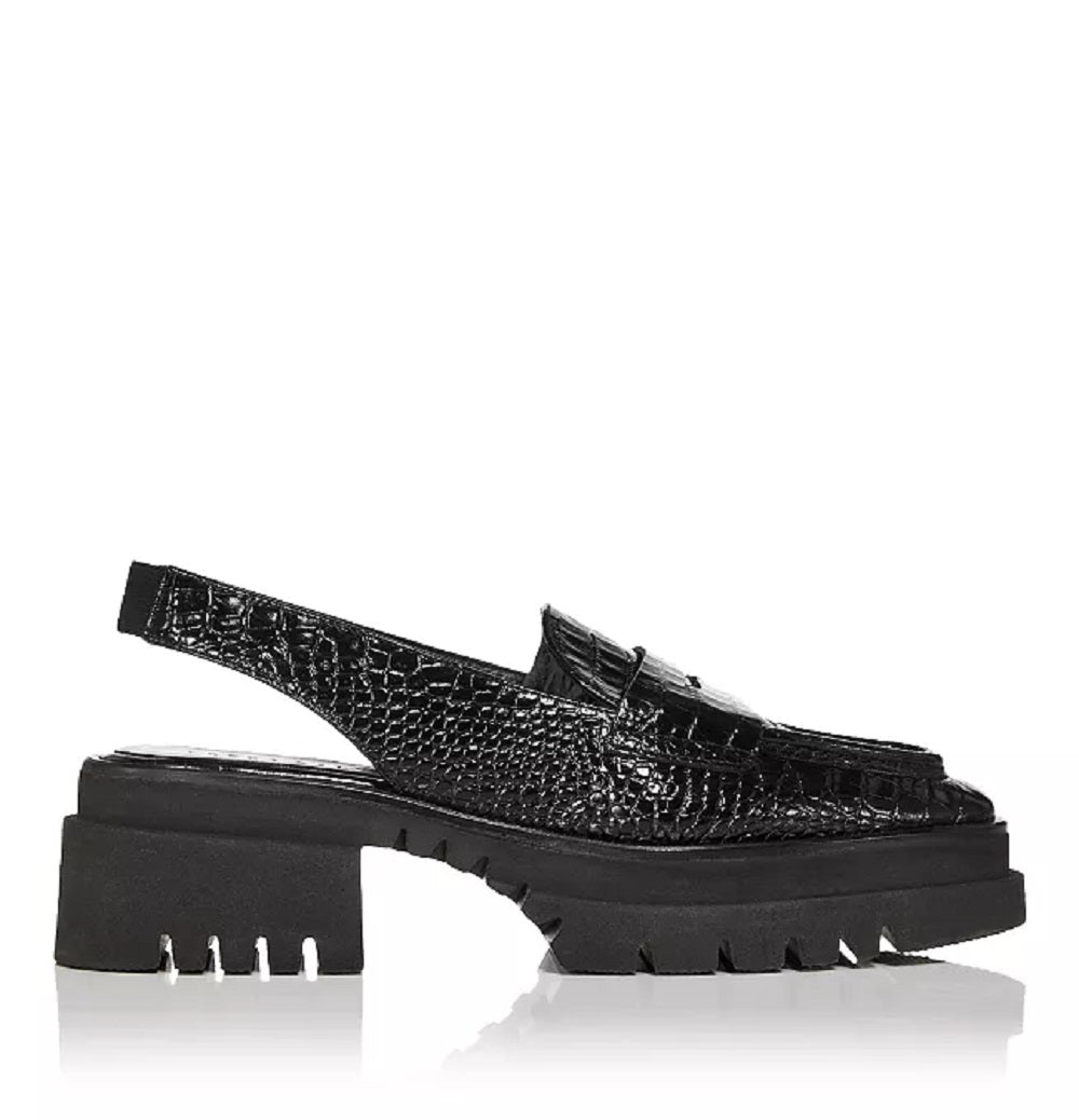 Freda Salvador Women's Bettie Slingback Platform Loafers Black Size 7