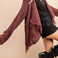 143 Story - Frayed Drape Sweater Cardigan