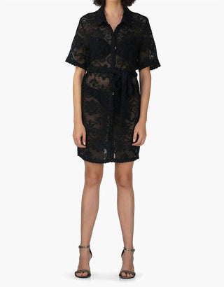 America & Beyond - Crochet Shirt Dress