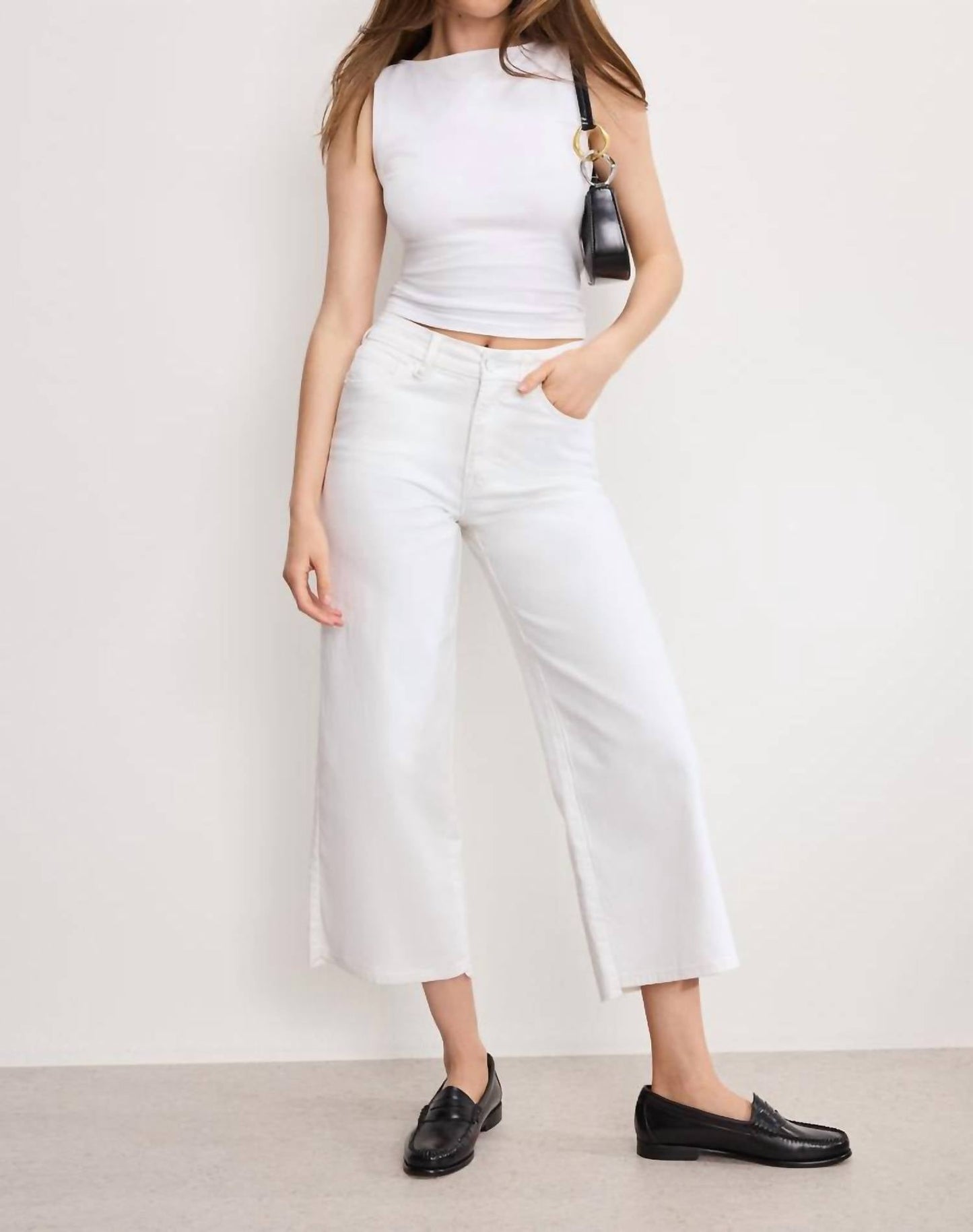 Good American - Good Waist Cropped Palazzo Jeans