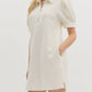 Entro - Textured Puff Sleeve Mini Dress
