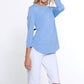Multiples - Crinkle Scoop Neck Top