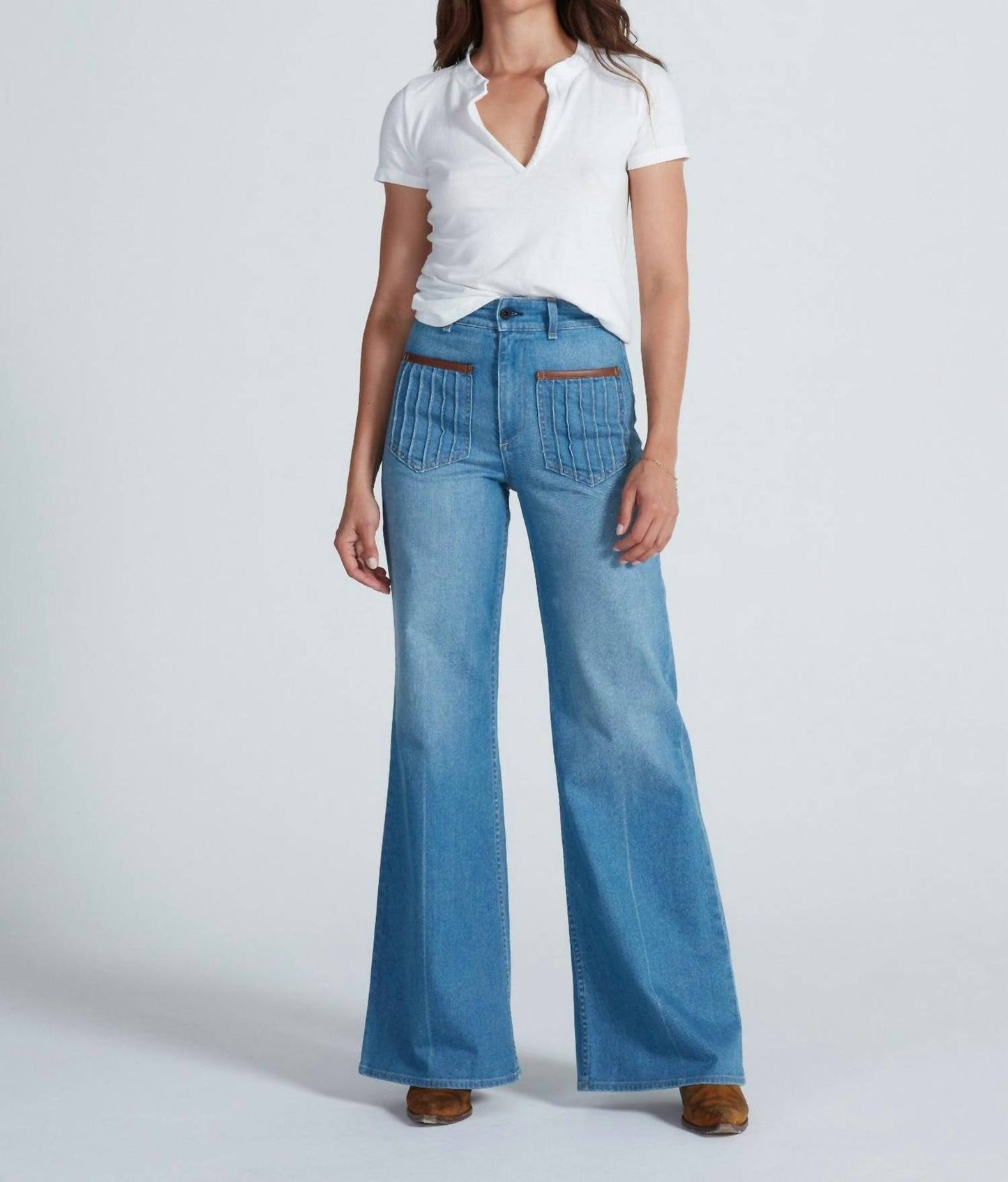 Askk Ny - London Wide Leg Flare Jeans