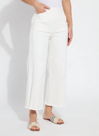 Lysse - Women's Noah High Waist Crop Wide Leg Fringe Jean