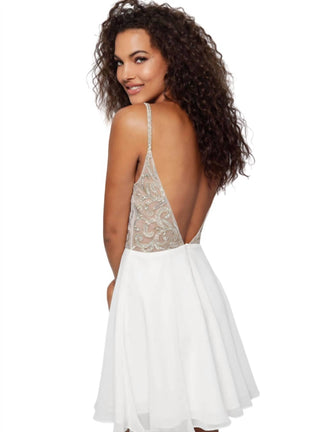 Jovani - Embellished Top Short Dress