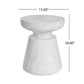 Outdoor Ponti Travertine Side Table, White