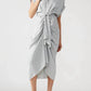 Steve Madden - SATIN TIE WAIST MIDI DRESS