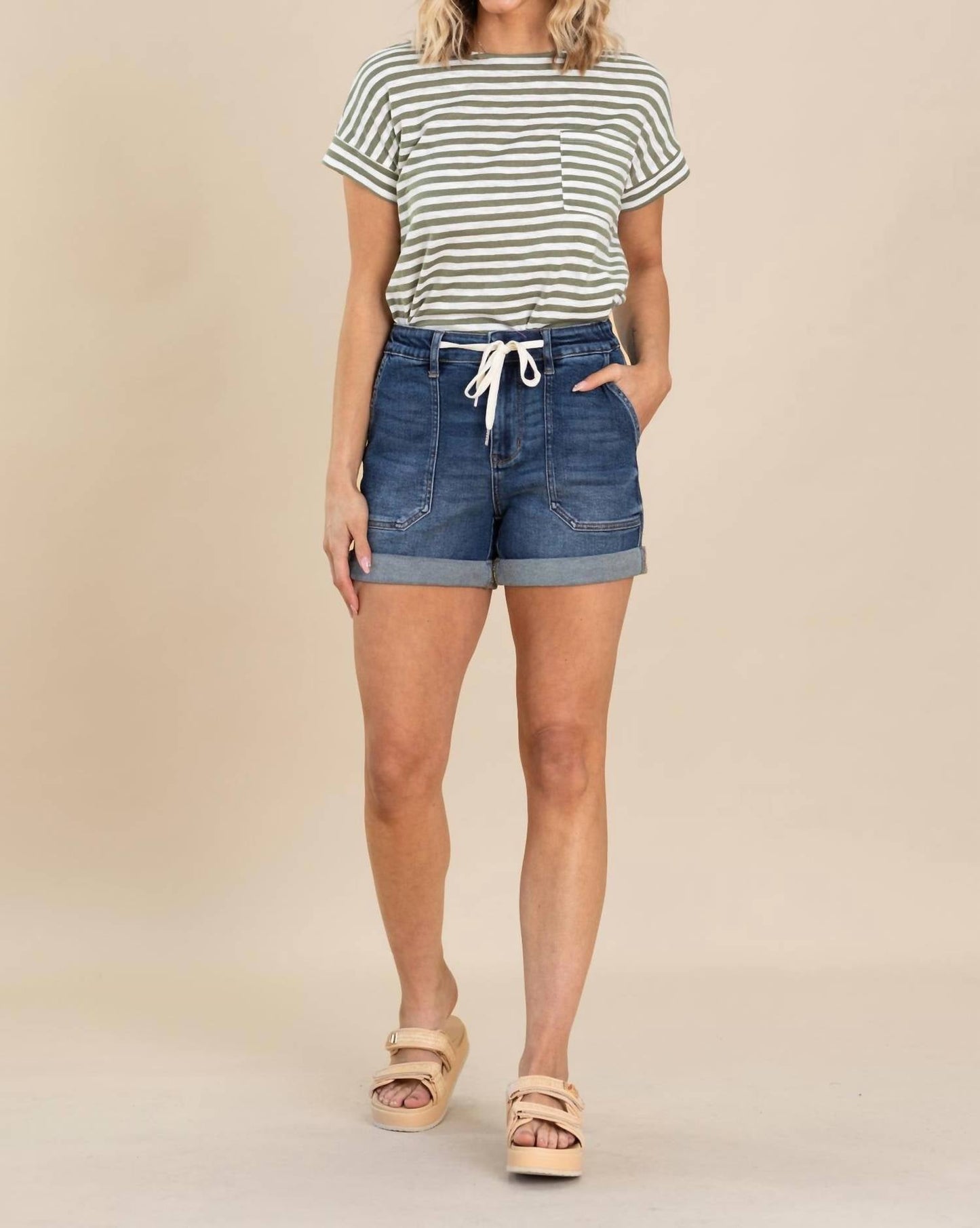 Judy Blue - High Rise Jogger Shorts