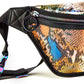 Like Dreams Women's Snakeskin Hologram Fanny Pack Bag Blue Size Small