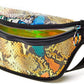 Like Dreams Women's Snakeskin Hologram Fanny Pack Bag Blue Size Small