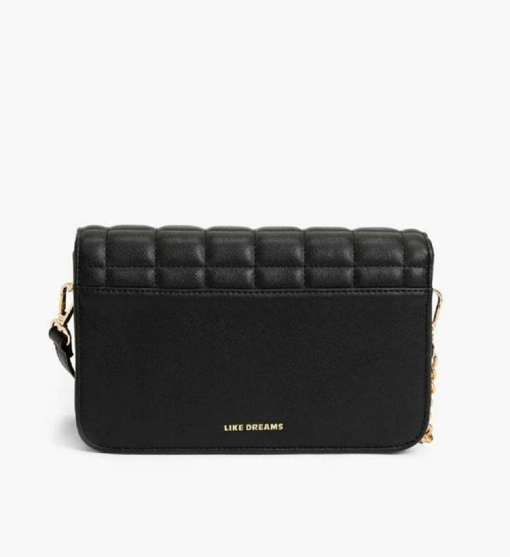 Like Dreams Women's Clara Quilted Tassel Crossbody Black Size Regular