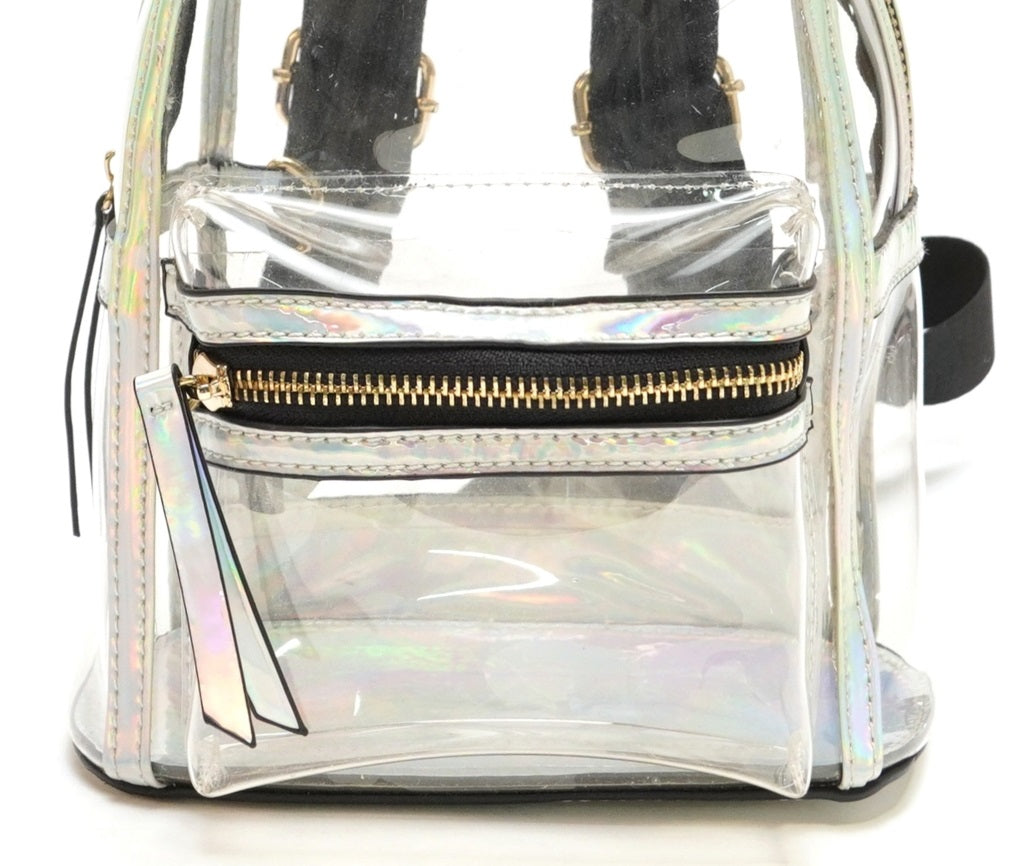 Like Dreams Women's Clear Mini Backpack Bag Gray Size Regular