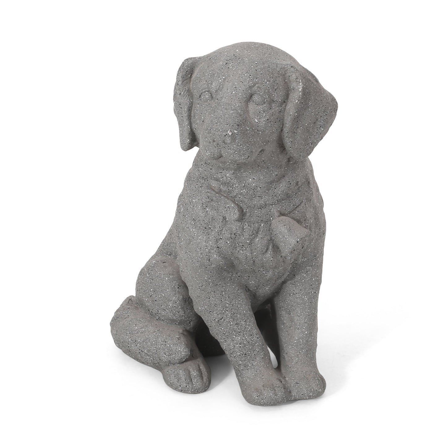 MGO Dog Statue, Outdoor Stone Gray, No Assembly Required