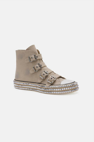 Trendsi - Women's Multi-buckle Straps Studded Sneakers