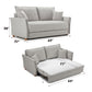 Oren Chenille Sleeper Sectional Sofa With Storage - Gray