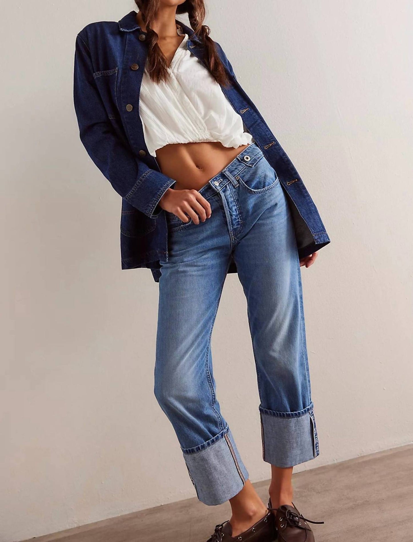 Free People - Slim Shade Selvedge Jeans