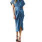 Steve Madden - Tori Tie-front Midi Shirt Dress