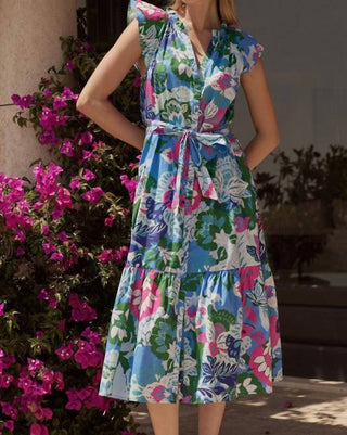 Sugarlips - Lavera Floral Button Down Midi Dress