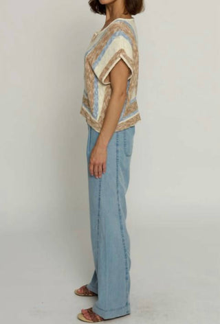 Central Park West - Mitred Stripe Square TOp