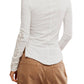 Free People - Our Song Henley Cuff Top