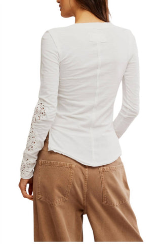 Free People - Our Song Henley Cuff Top