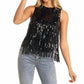Panhandle - Sequin Fringe Tank Top