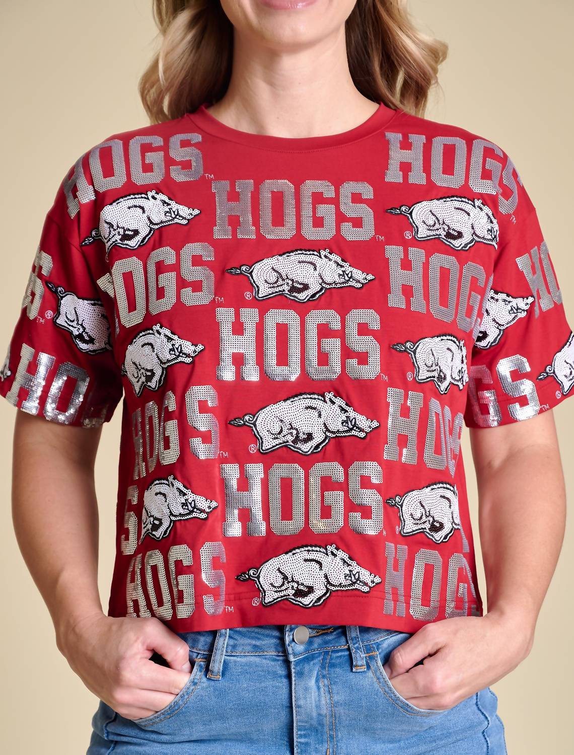 Stewart Simmons - The Sequin Repeat Tee Arkansas