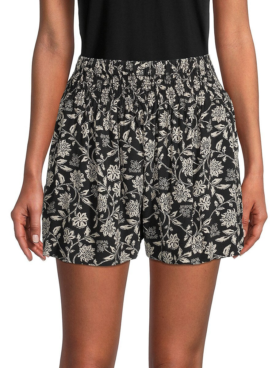Philosophy Women's Floral Shorts - Black Ivory Size S