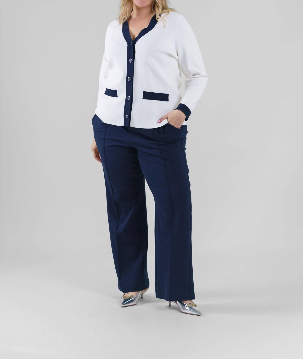 Capsule 121 - Hilda Long Sleeve V-neck Jacket - Plus