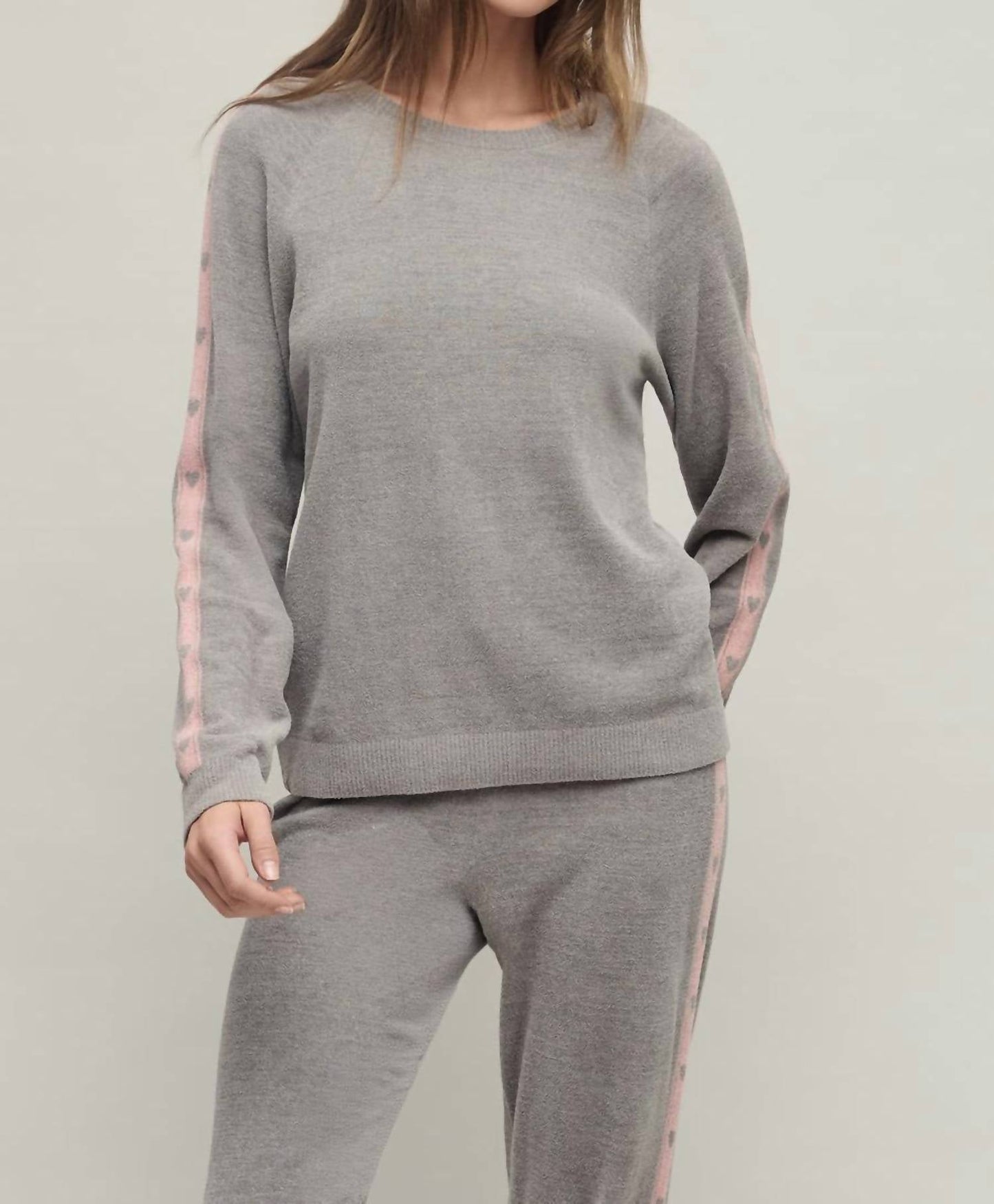 Barefoot Dreams - Cozychic Ultra Lite Heart Stripe Pullover