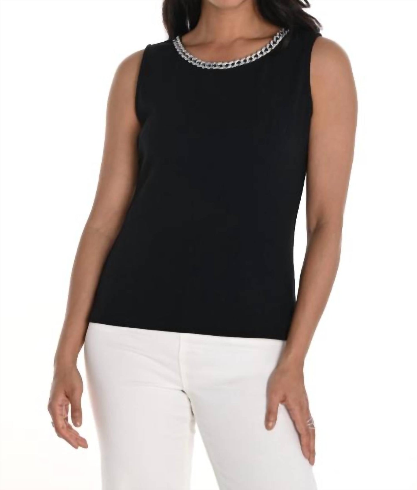 Frank Lyman - 256773U - Chain Collar Mini Rib Tank