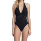Profile By Gottex - Lavish Elegance V-neck Halter Swimsuit