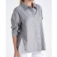 Elan - Long Sleeve Smock Top With Wristband Shirt