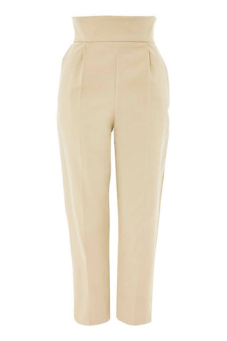 Topshop - Lace Back High Rise Wide Leg Cropped Pants