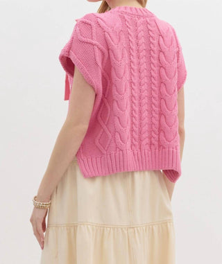 Entro - Ribbon Romance Cable Sweater