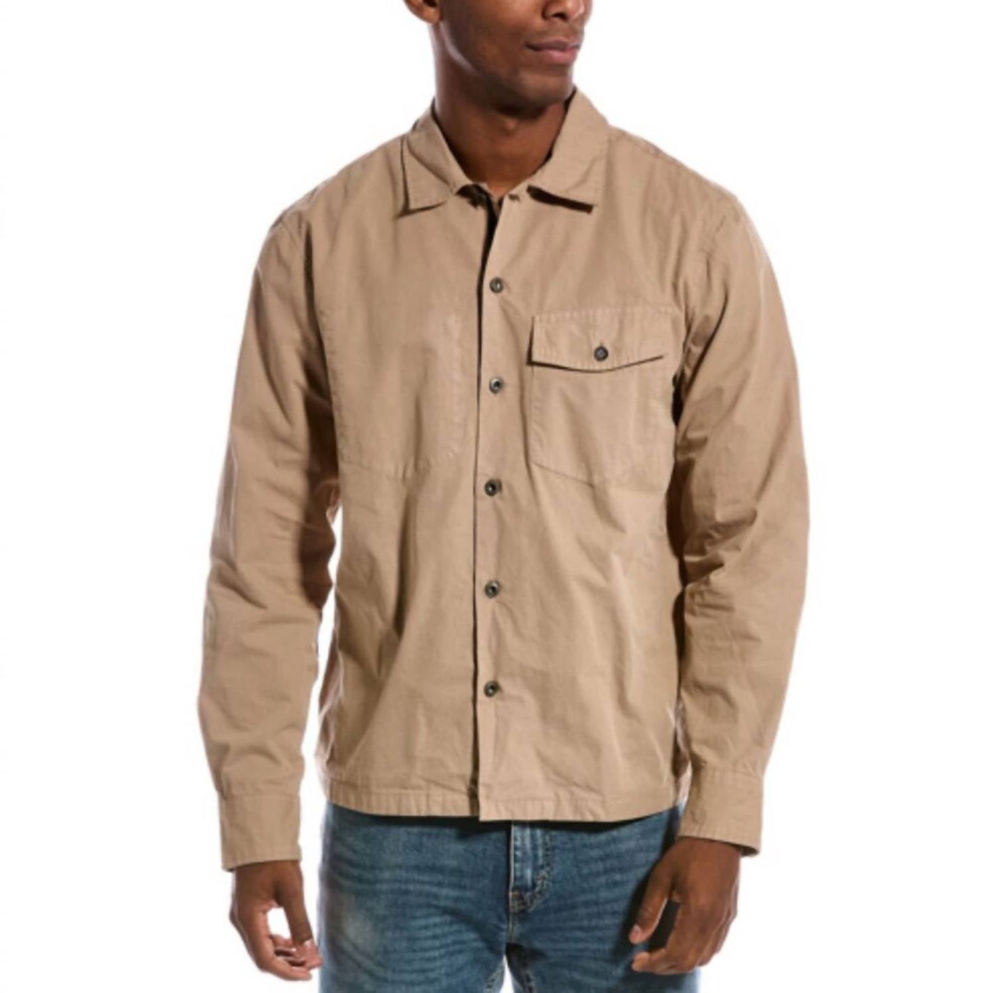 Rag & Bone - Greige Long Sleeve Stanton Shirt Jacket